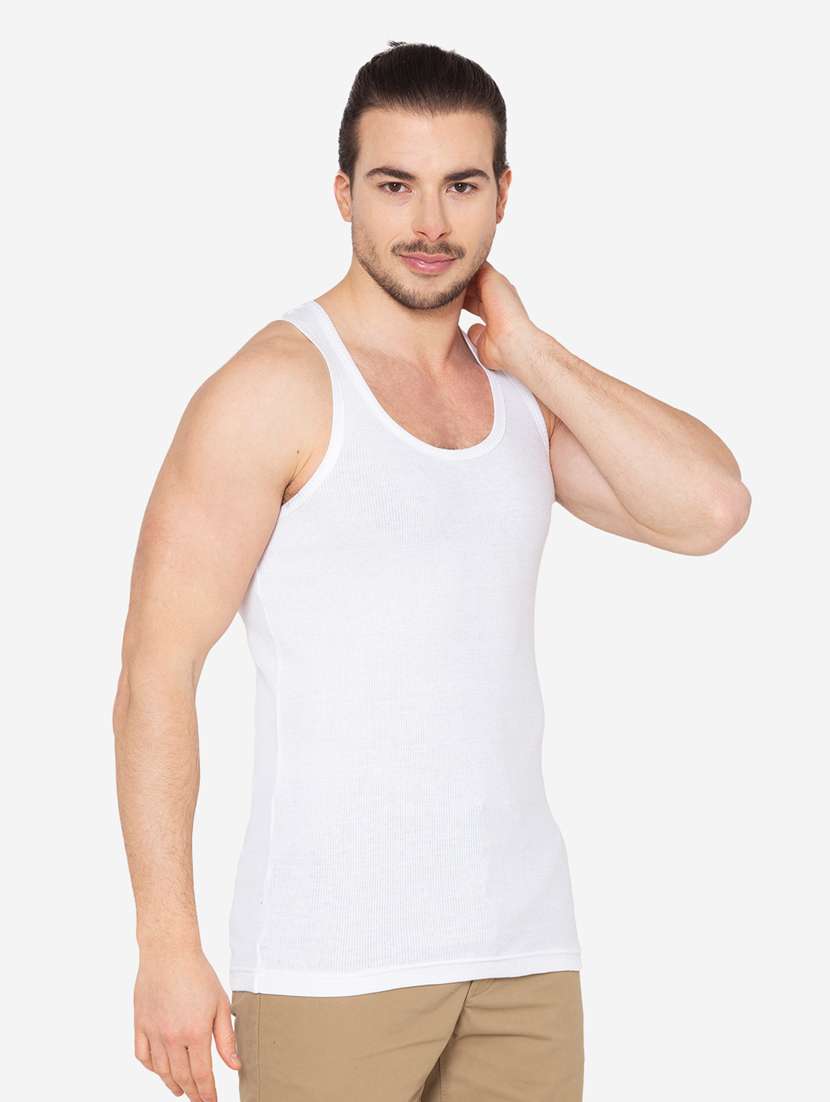 men pack of 2 solid scoop neck vest - 21968033 -  Standard Image - 2