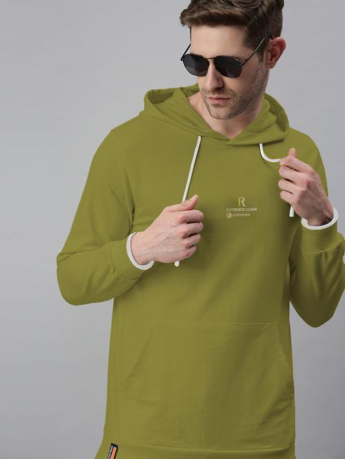 men chest print long sleeve hooded sweatshirt - 21968051 -  Standard Image - 0