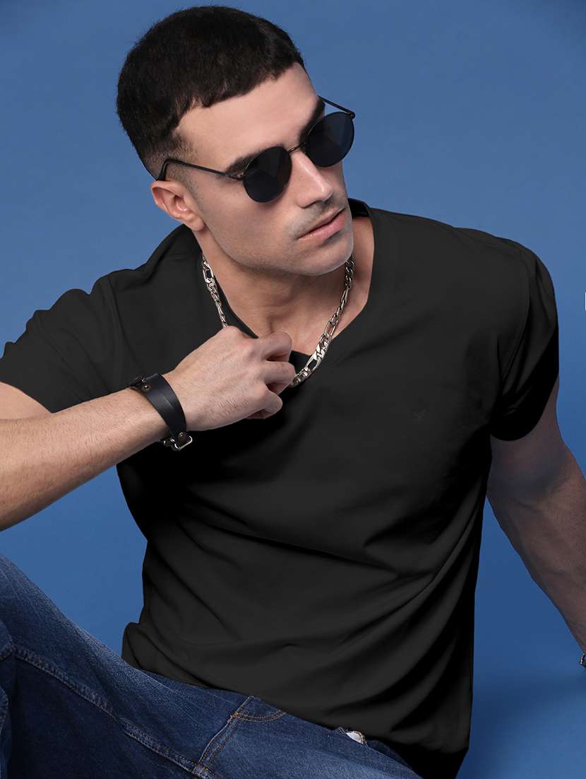 men solid short sleeve regular fit t-shirt - 21968072 - Zoom Image - 0
