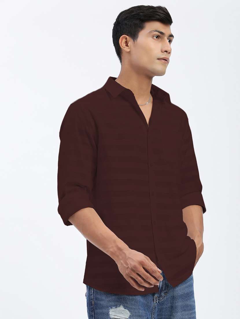 men solid long sleeve collared casual shirt - 21968081 -  Standard Image - 2
