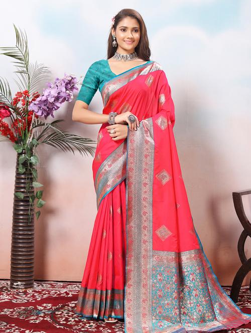 women self design banarasi saree with blouse - 21968104 -  Standard Image - 0