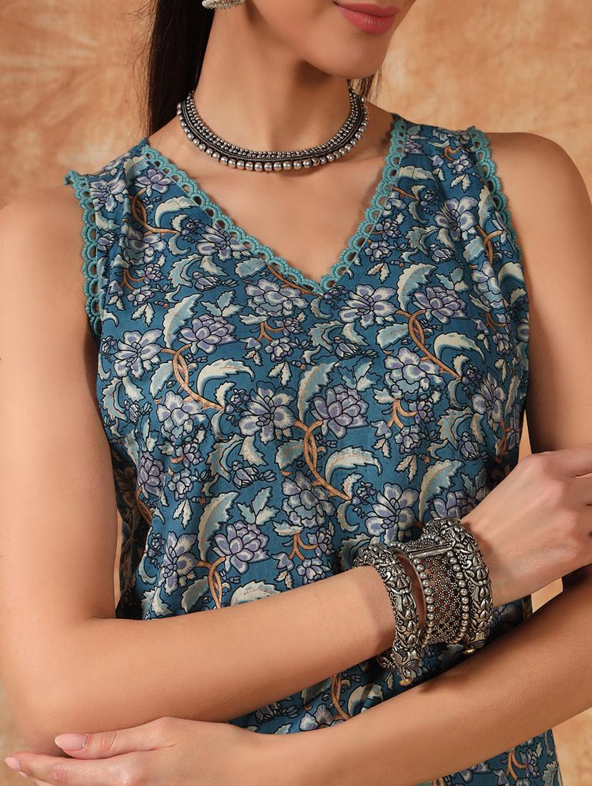 women floral print kurt aand palazzo with dupatta set - 21968129 - Standard Image - 2