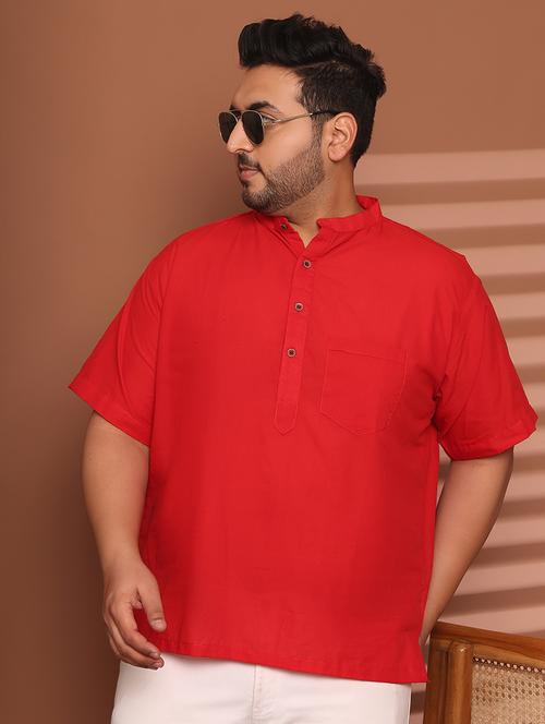 men solid mandarin neck short kurta - 21968145 - Standard Image - 0