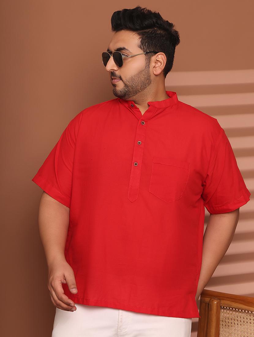 men solid mandarin neck short kurta - 21968145 - Zoom Image - 0