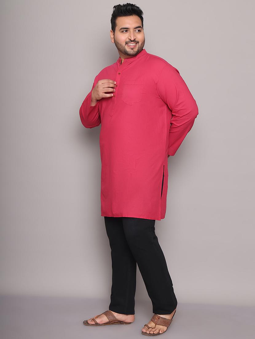 men solid mandarin neck long kurta - 21968148 - Standard Image - 2