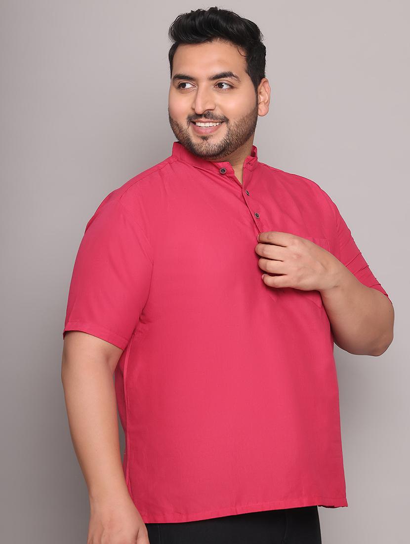 men solid mandarin neck short kurta - 21968149 - Standard Image - 2