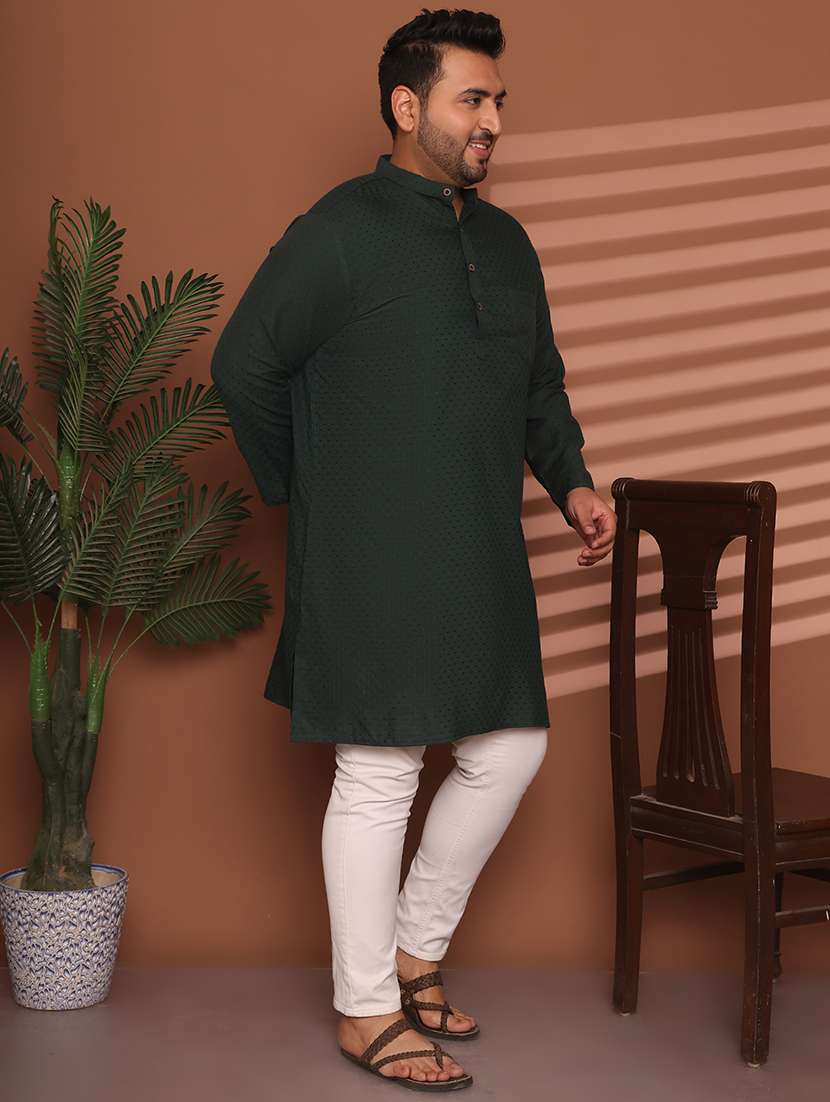 men self design mandarin neck long kurta - 21968172 -  Standard Image - 2