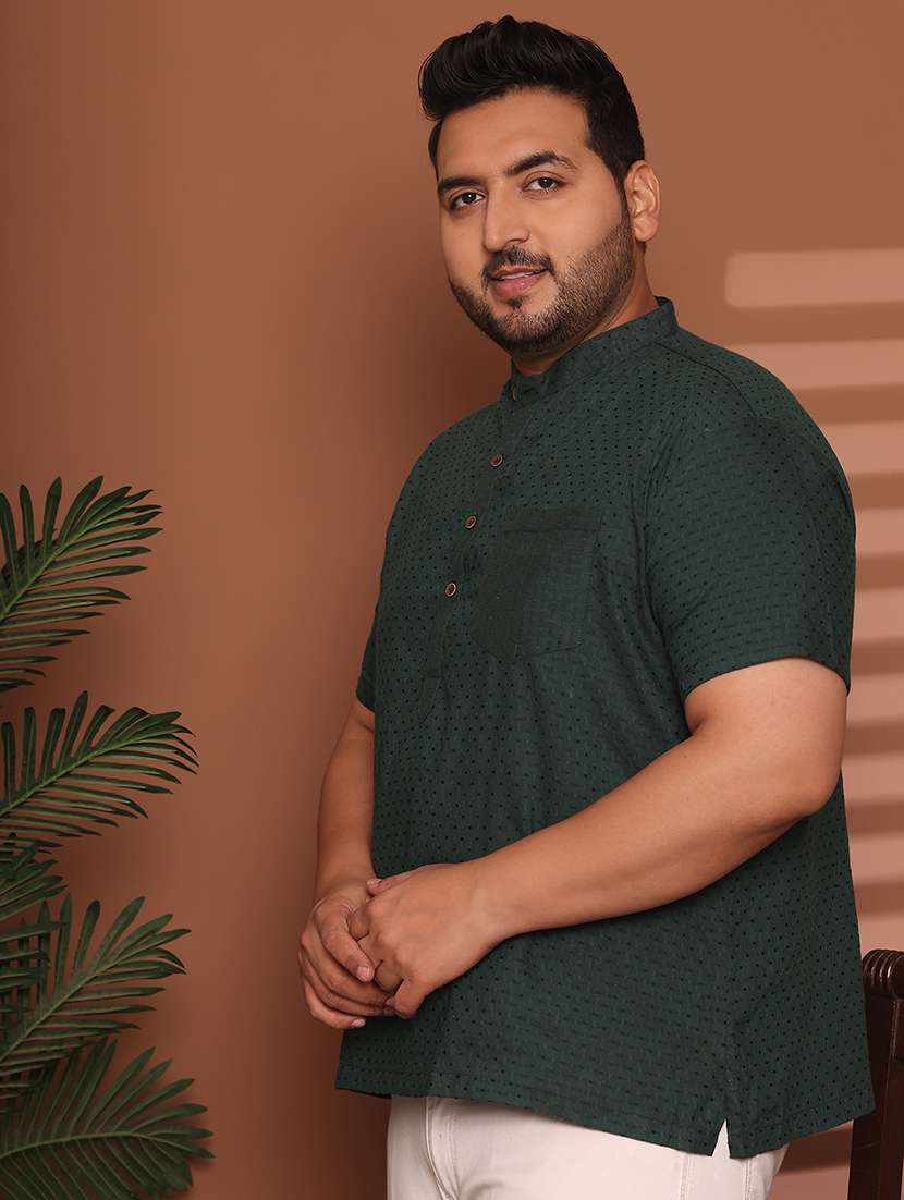 men self design mandarin neck short kurta - 21968173 -  Standard Image - 2
