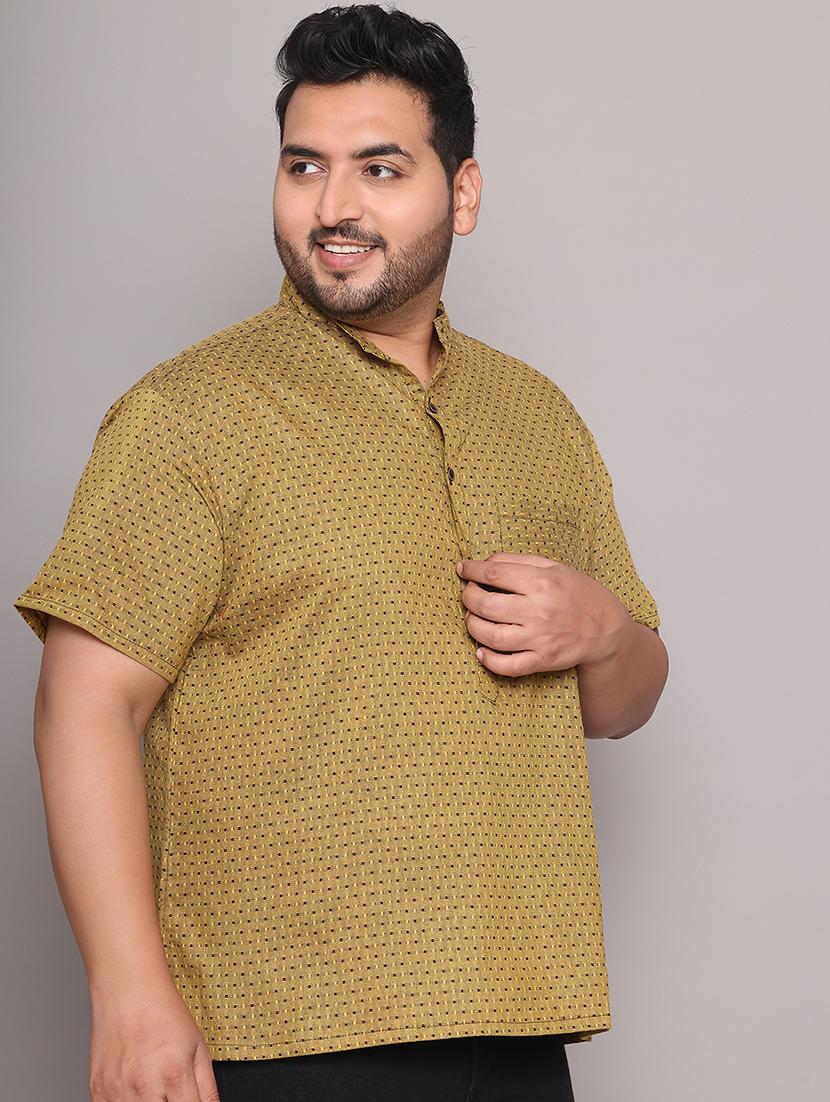 men self design mandarin neck short kurta - 21968177 - Standard Image - 2