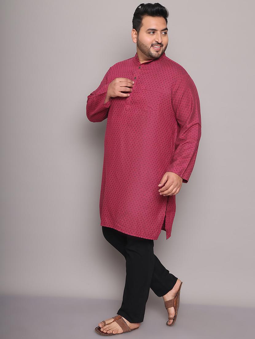 men self design mandarin neck long kurta - 21968180 - Standard Image - 2