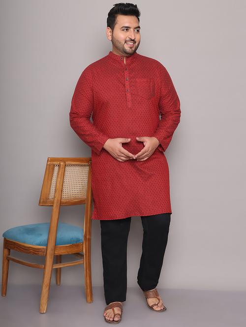 men self design mandarin neck long kurta - 21968182 -  Standard Image - 0