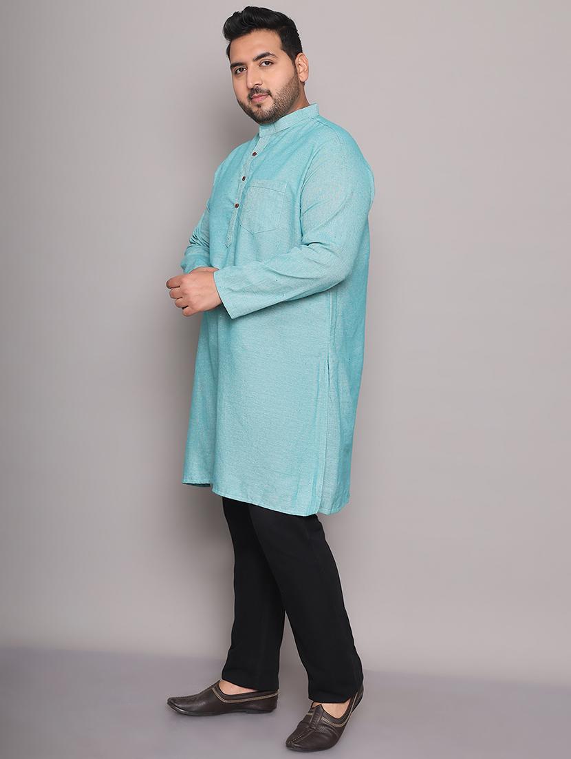 men solid mandarin neck long kurta - 21968188 - Standard Image - 2