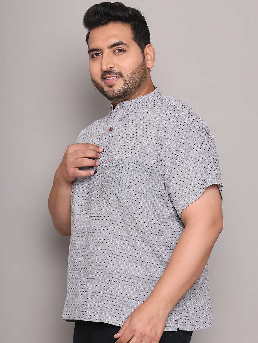 men self design mandarin neck short kurta - 21968197 -  Standard Image - 2