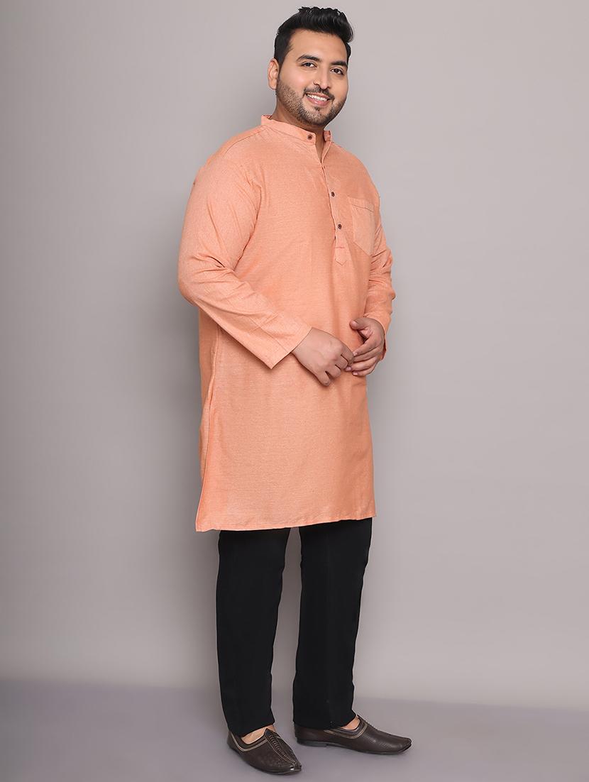 men solid mandarin neck long kurta - 21968202 - Standard Image - 2