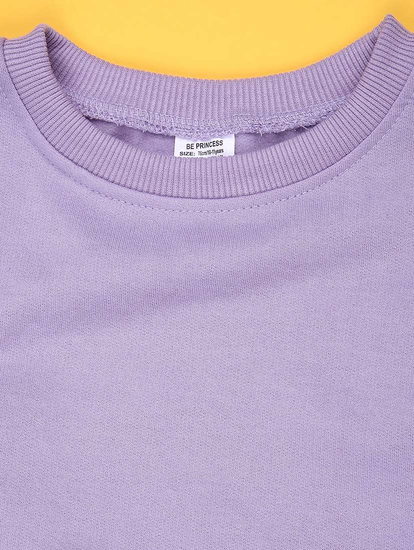 girls solid long sleeve swwatshirt  - 21968372 -  Standard Image - 2