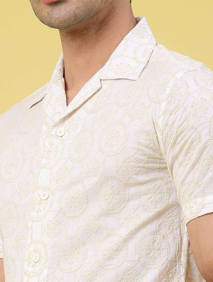 men solid with work short sleeve slim fit casual shirt - 21968419 -  Standard Image - 2