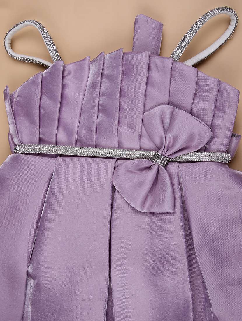 girls solid sleeveless flared frock with hairband - 21968447 -  Standard Image - 2