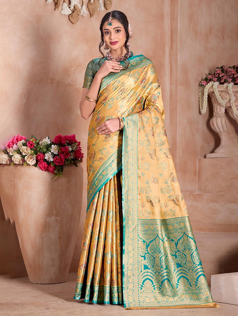 women self design banarasi saree with blouse - 21968562 - Zoom Image - 0