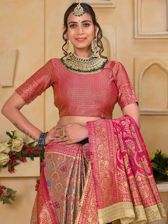 women self design banarasi saree with blouse - 21968588 - Standard Image - 2