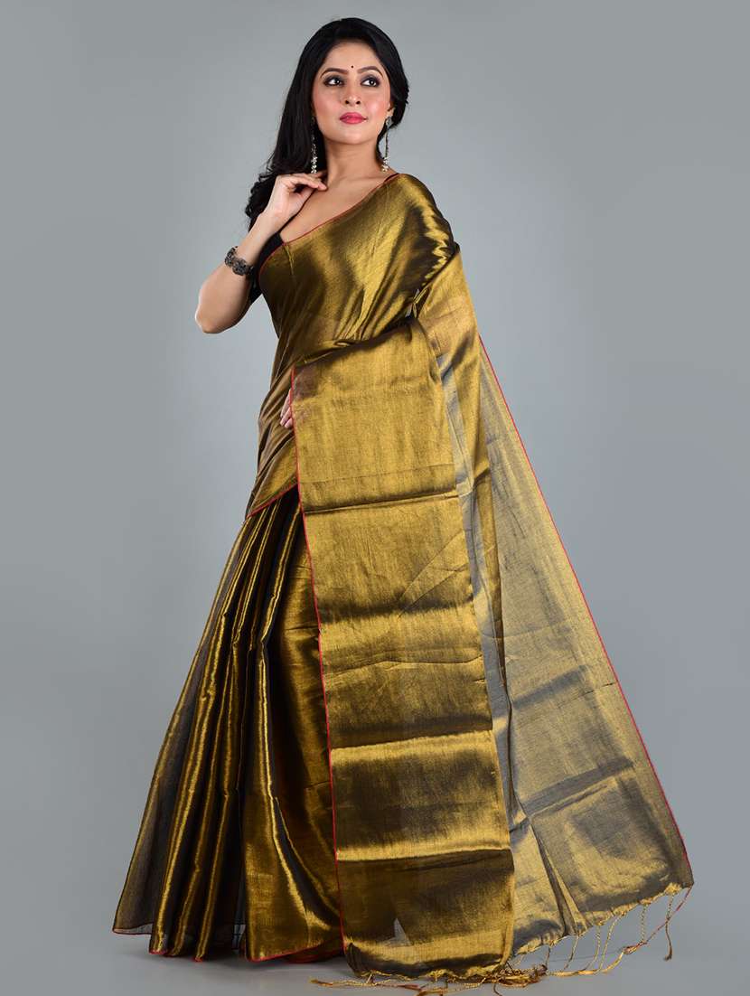 women solid plain saree with blouse - 21968594 -  Standard Image - 2