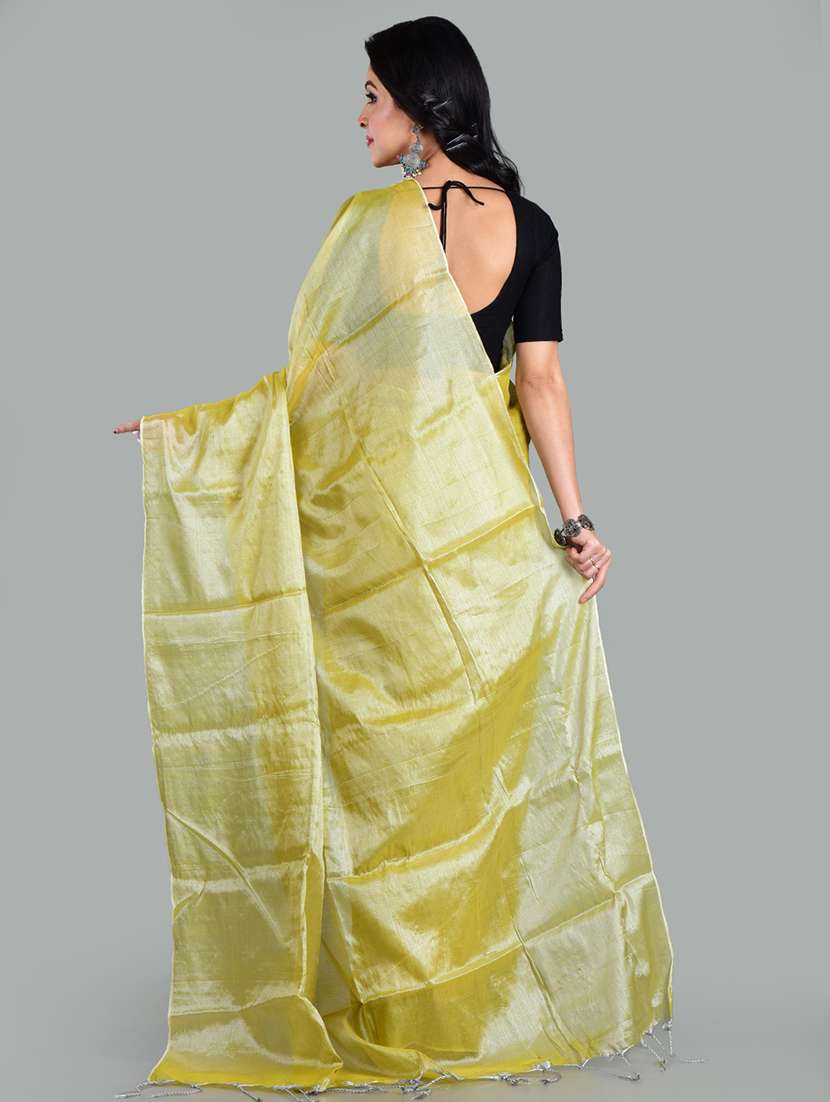 women solid plain saree with blouse - 21968610 -  Standard Image - 2