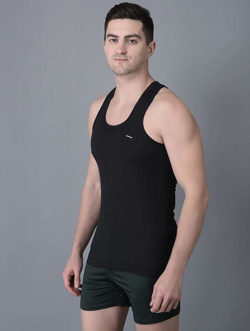men pack of 2 solid scoop neck vest - 21968678 -  Standard Image - 2
