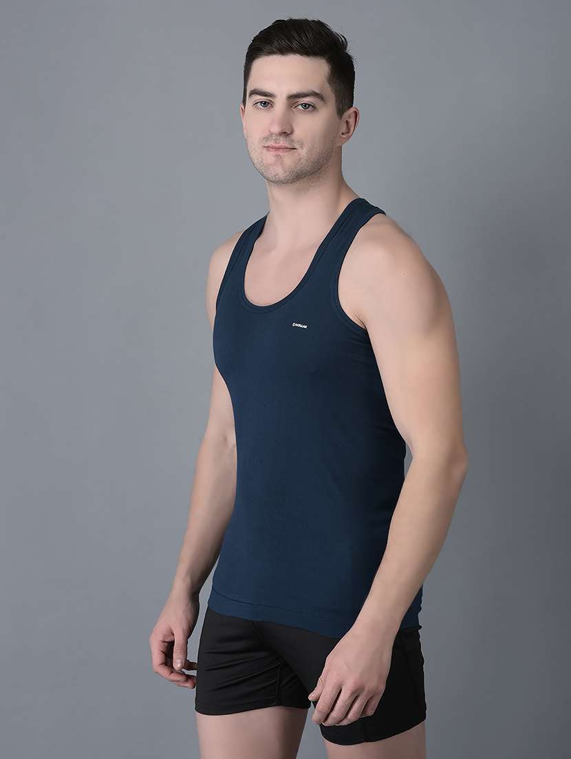 men pack of 2 solid scoop neck vest - 21968679 -  Standard Image - 2