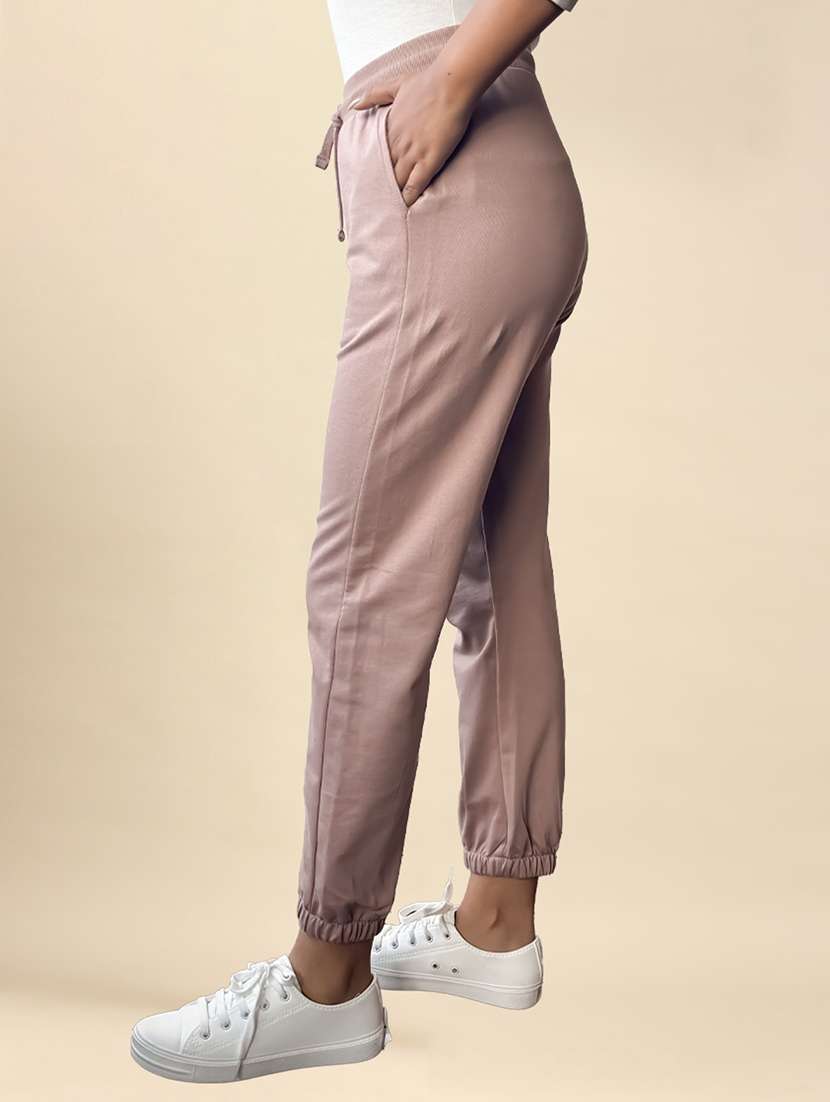 women solid mid rise regular fit jogger - 21968707 -  Standard Image - 2