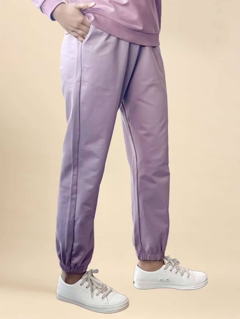 women solid mid rise regular fit jogger - 21968708 -  Standard Image - 2