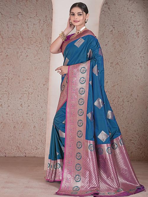 women self design banarasi saree with blouse - 21968761 - Standard Image - 0