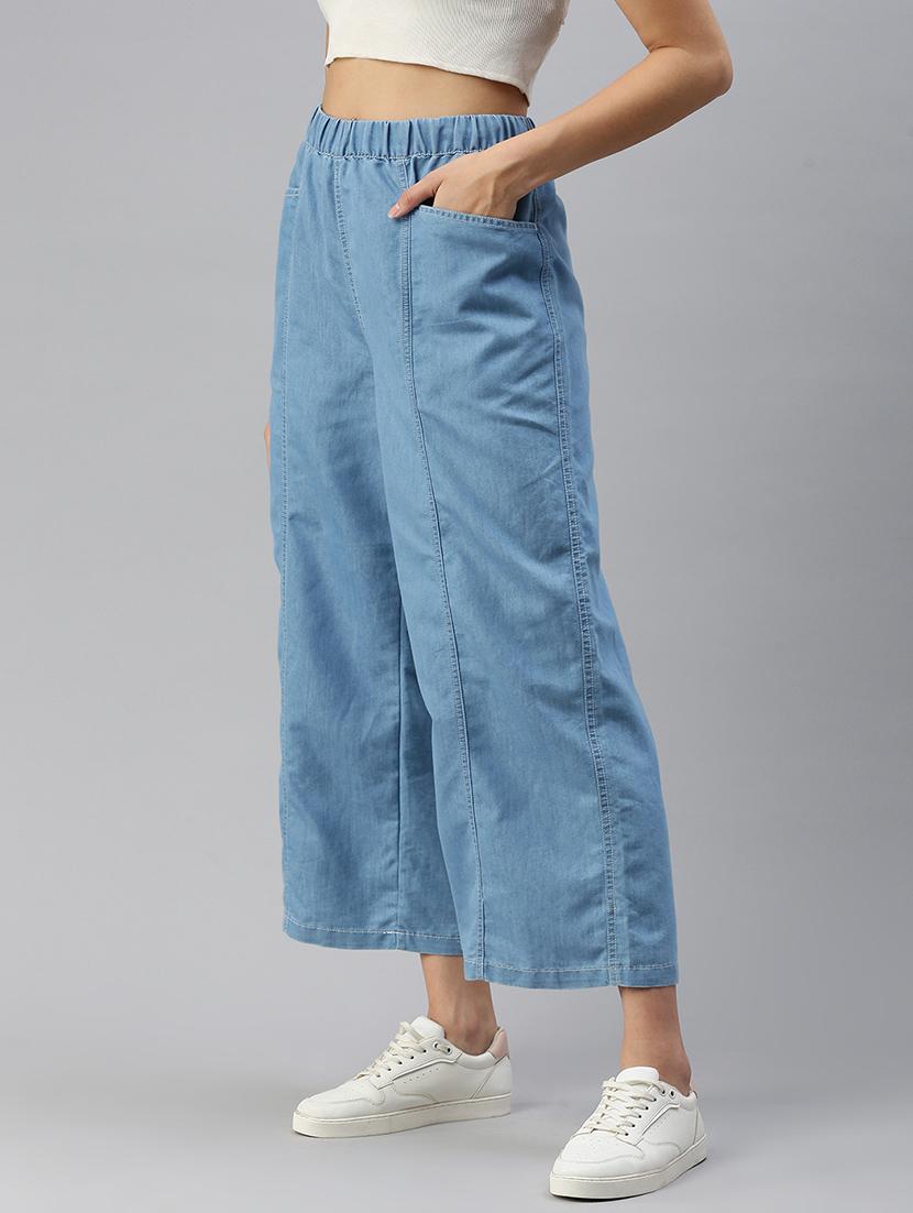 blue cotton trousers - 21968816 - Standard Image - 2
