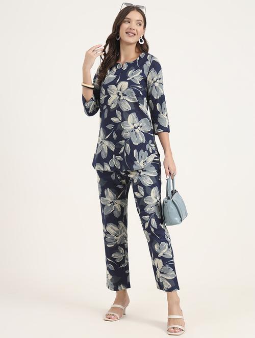 women floral print notch neck co-ord set - 21969118 -  Standard Image - 0