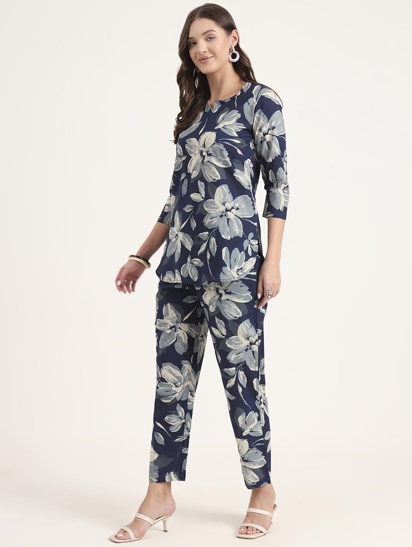 women floral print notch neck co-ord set - 21969118 - Standard Image - 2