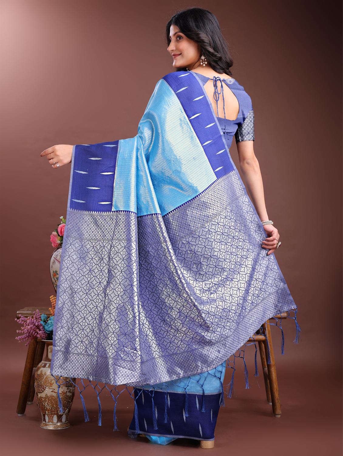 women self design southern silk saree with blouse - 21969181 - Standard Image - 2