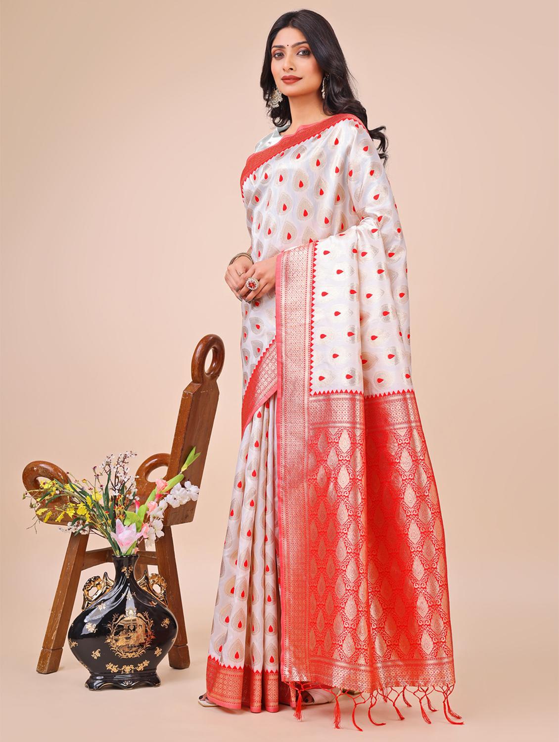 women self design banarasi saree with blouse - 21969224 - Standard Image - 2