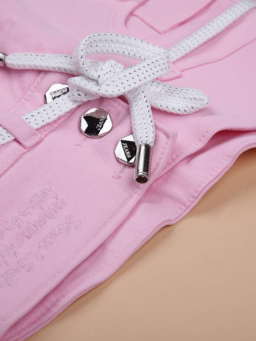 girls solid mid rise shorts  - 21969290 -  Standard Image - 2