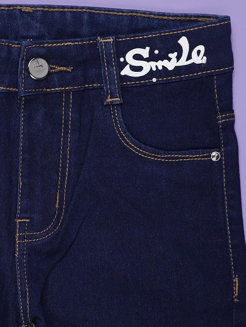 girls printed mid rise straight jeans - 21969510 - Standard Image - 2