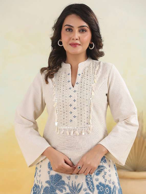 Women Floral Long Sleeve Ethnic Co Ord Set