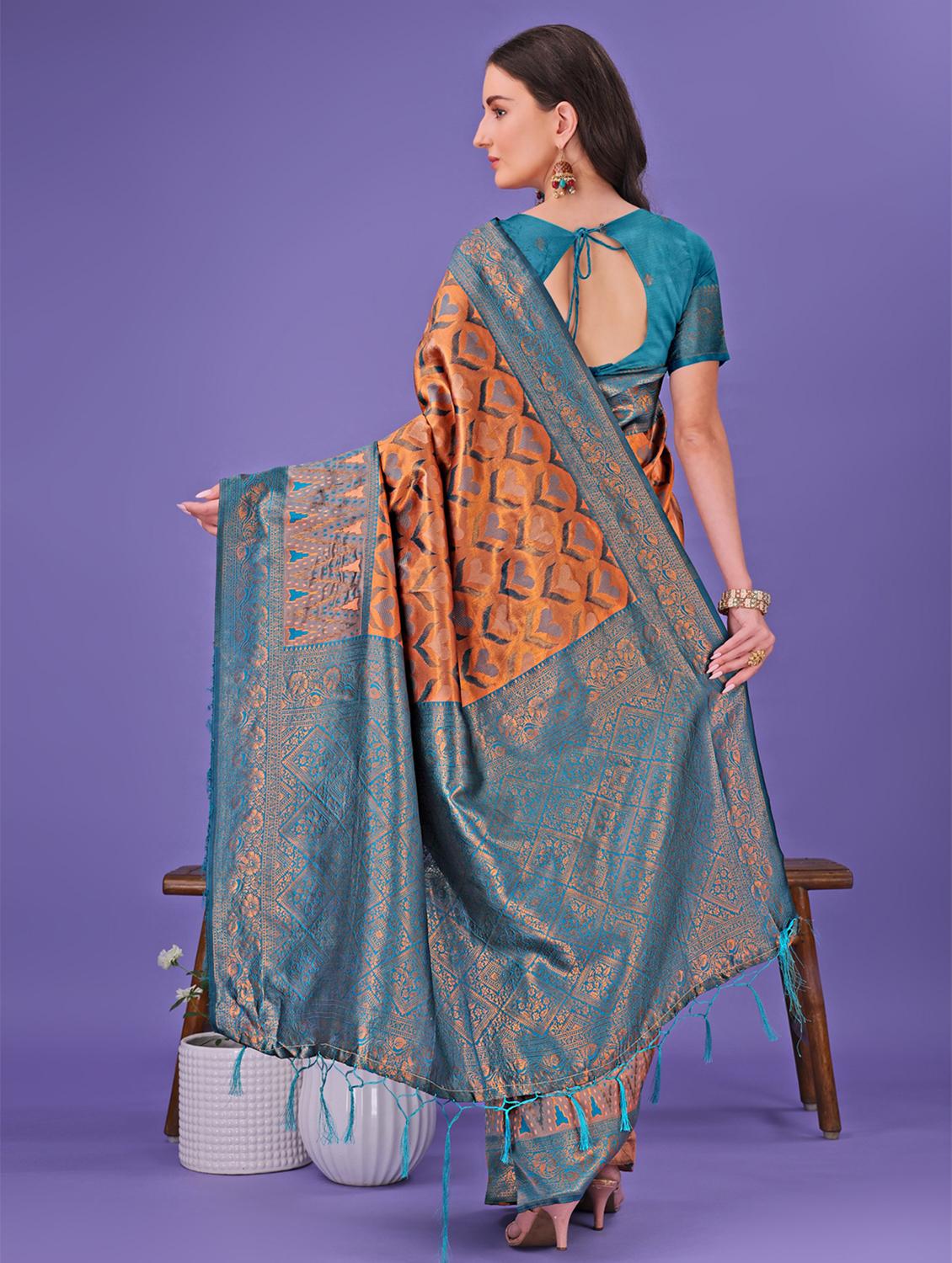 women self design banarasi saree with blouse - 21969843 - Standard Image - 2