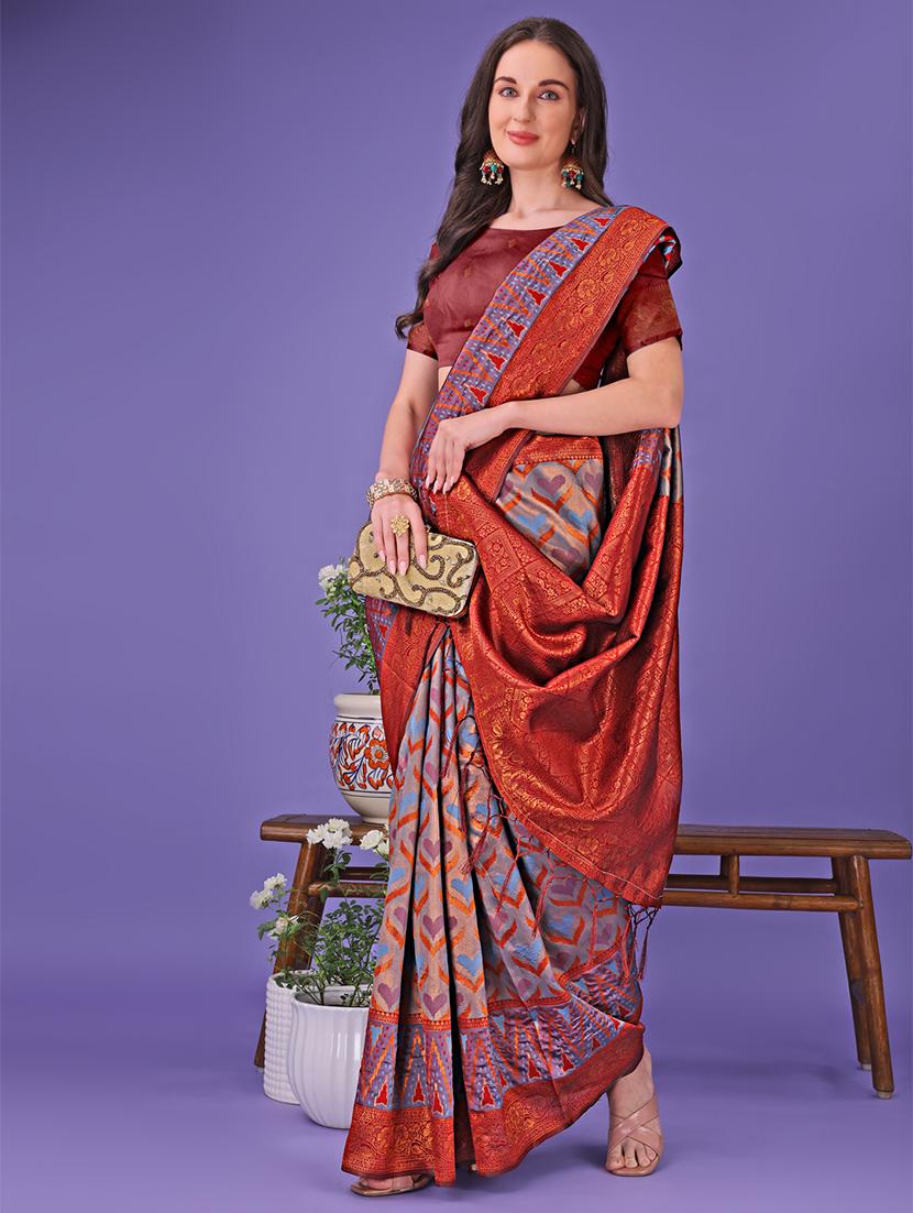 women self design banarasi saree with blouse - 21969845 - Standard Image - 2