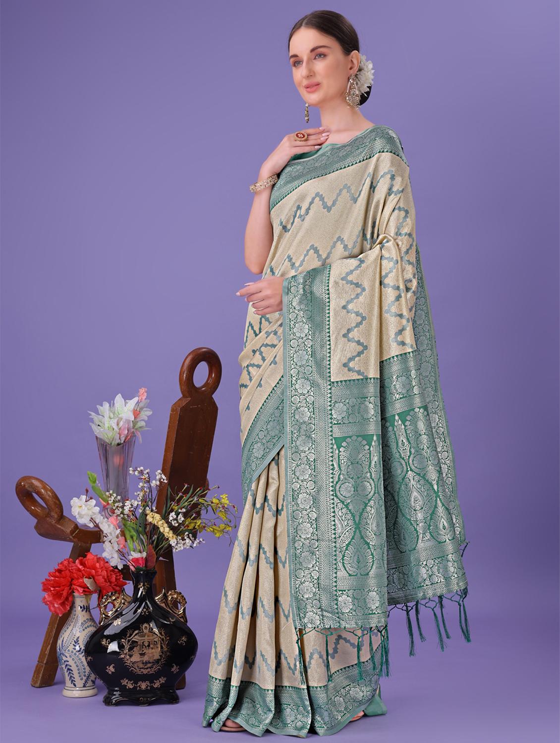 women self design banarasi saree with blouse - 21969847 - Standard Image - 2