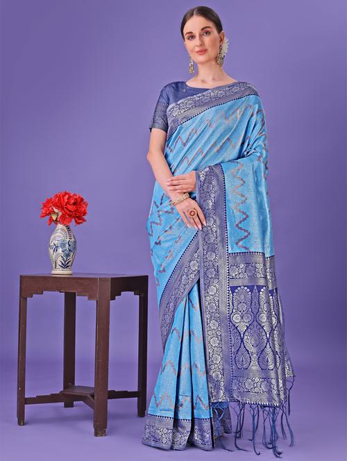 women self design banarasi saree with blouse - 21969849 - Standard Image - 0