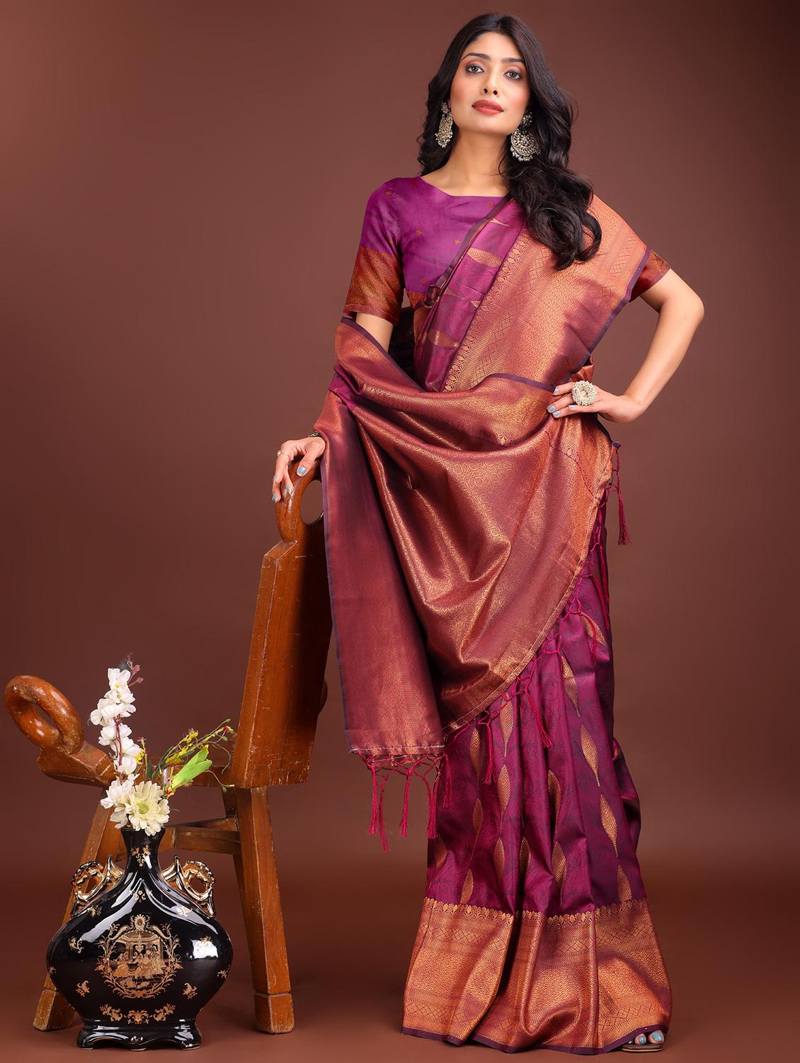 women self design banarasi saree with blouse - 21969909 - Standard Image - 2