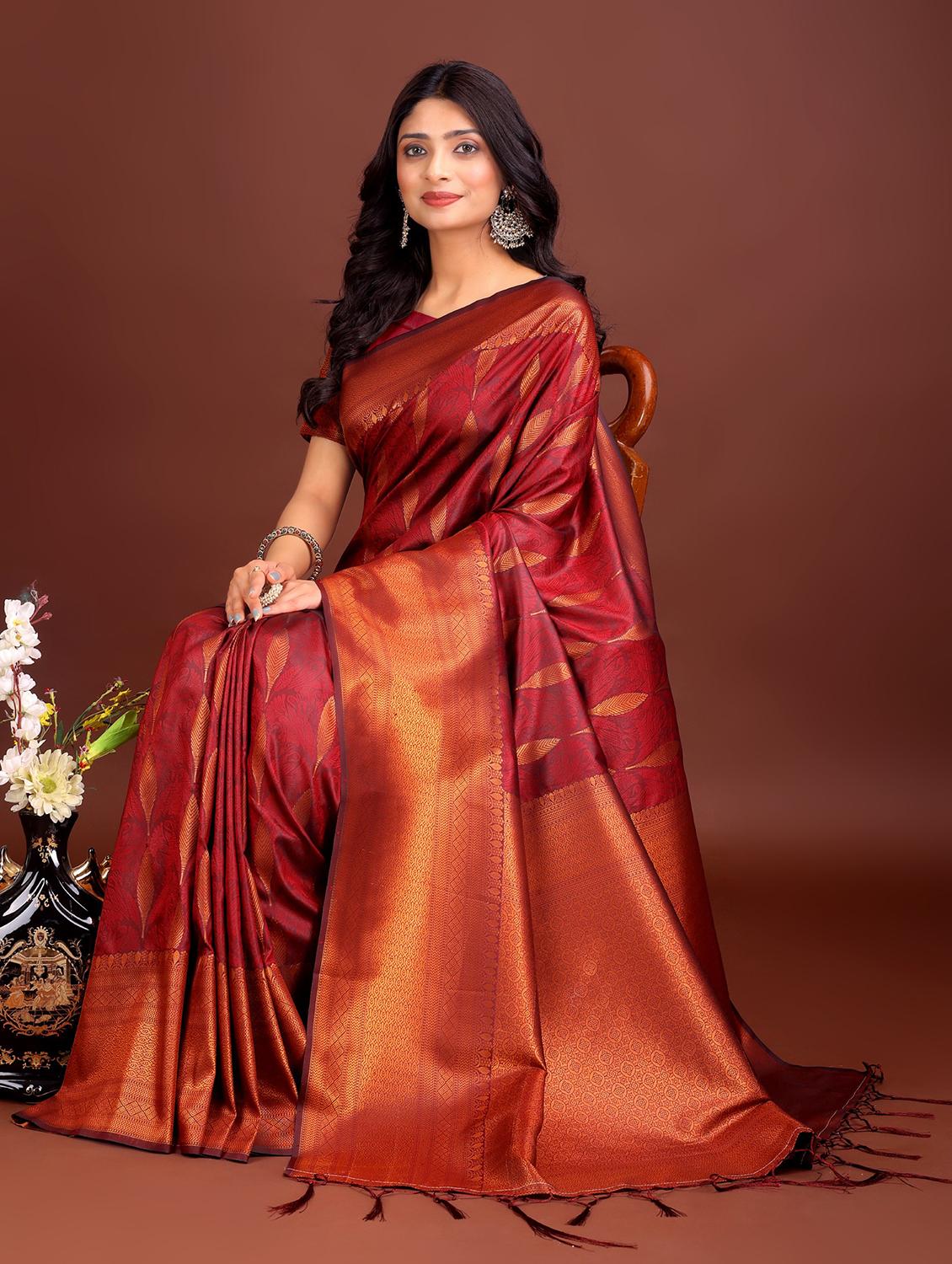 women self design banarasi saree with blouse - 21969910 - Standard Image - 2