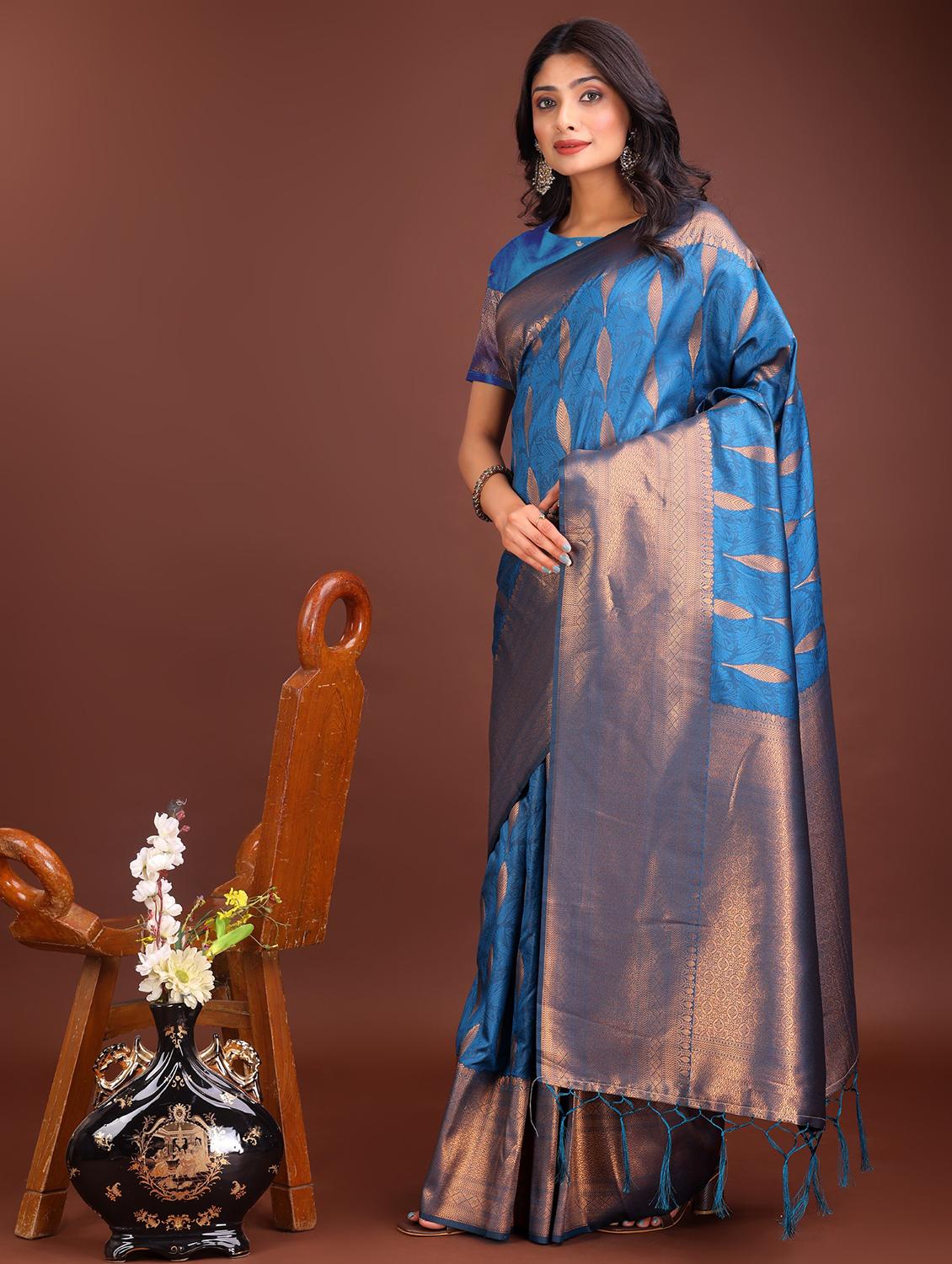 women self design banarasi saree with blouse - 21969912 - Standard Image - 2