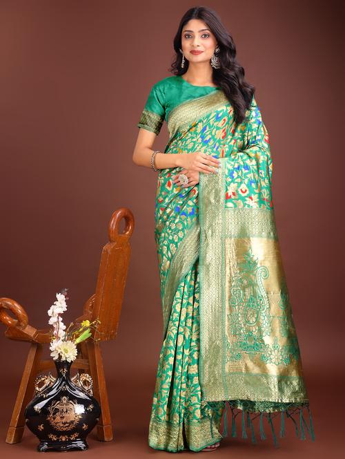 women self design banarasi saree with blouse - 21969929 - Standard Image - 0