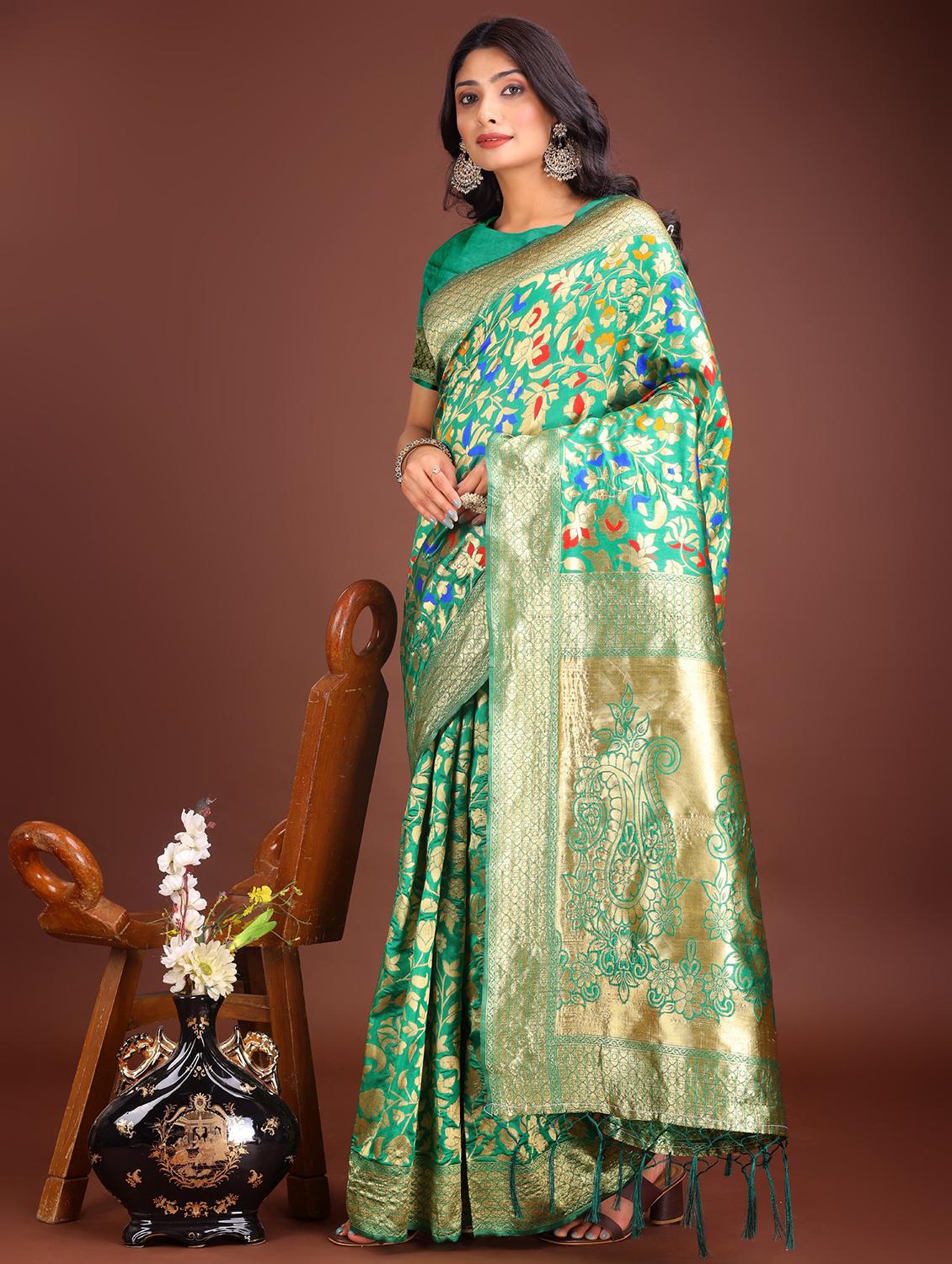 women self design banarasi saree with blouse - 21969929 - Standard Image - 2