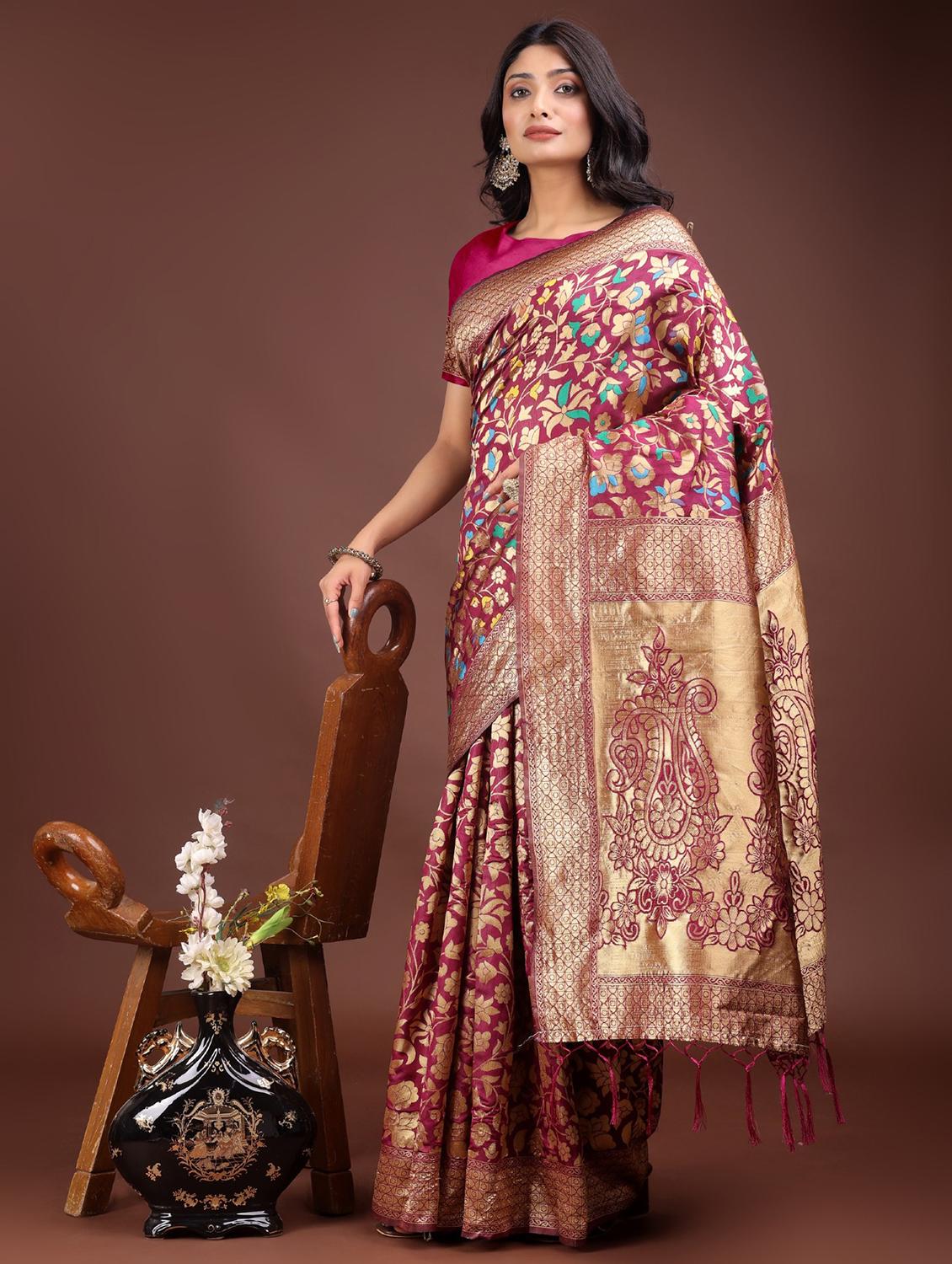 women self design banarasi saree with blouse - 21969930 - Standard Image - 2