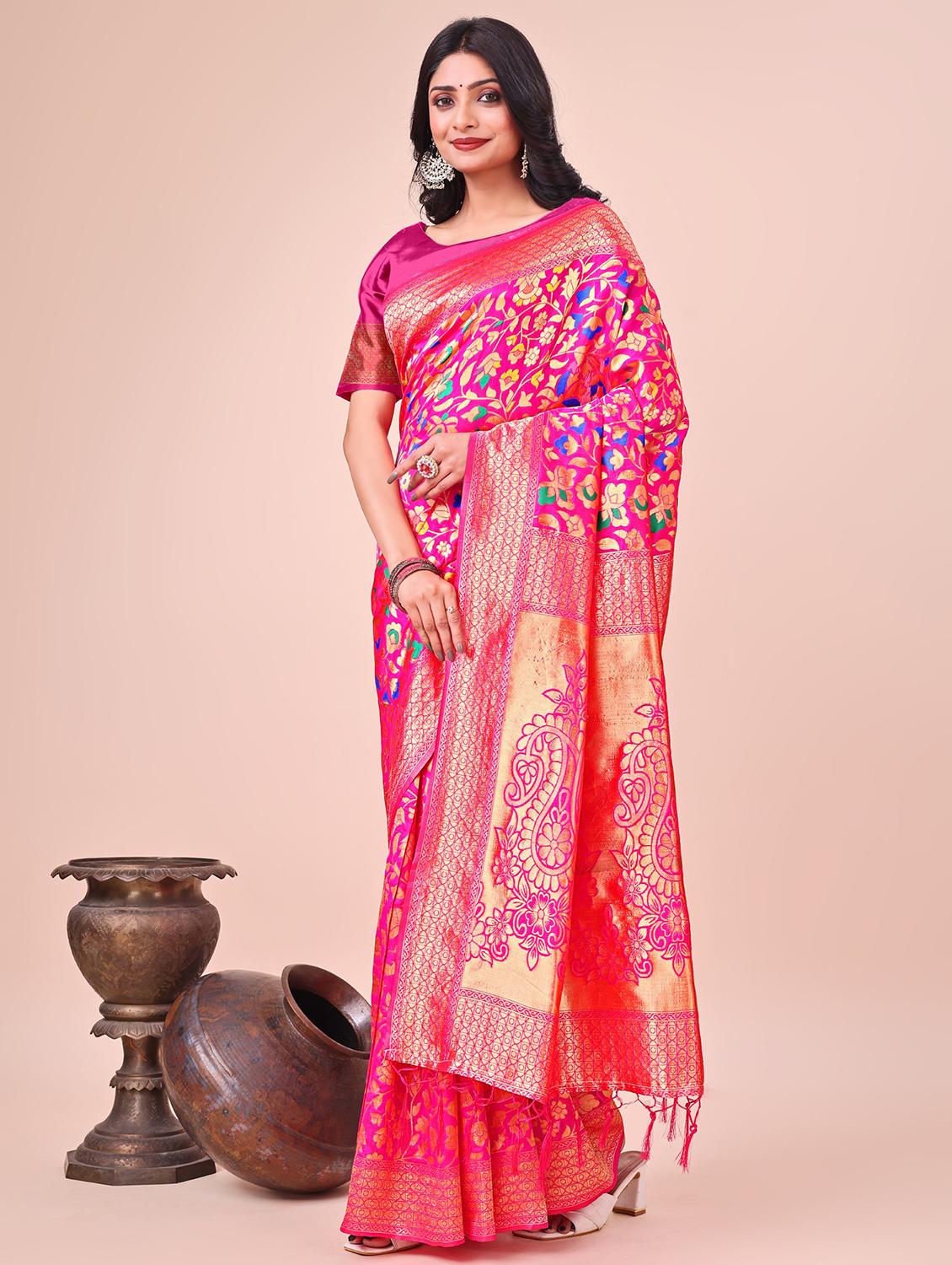 women self design banarasi saree with blouse - 21969931 - Standard Image - 2