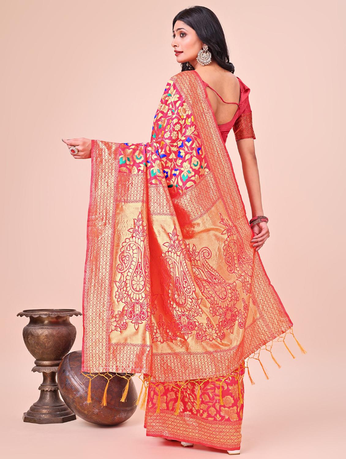 women self design banarasi saree with blouse - 21969932 - Standard Image - 2